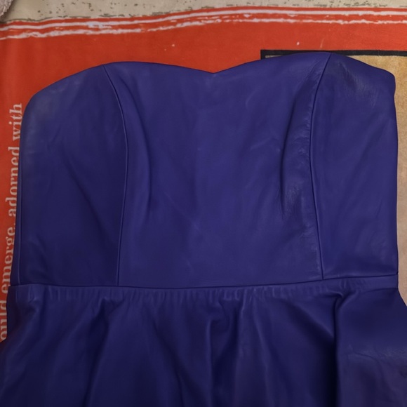 BOULEE Vegan Leather Hailey Mini Dress — Midnight - Picture 5 of 8